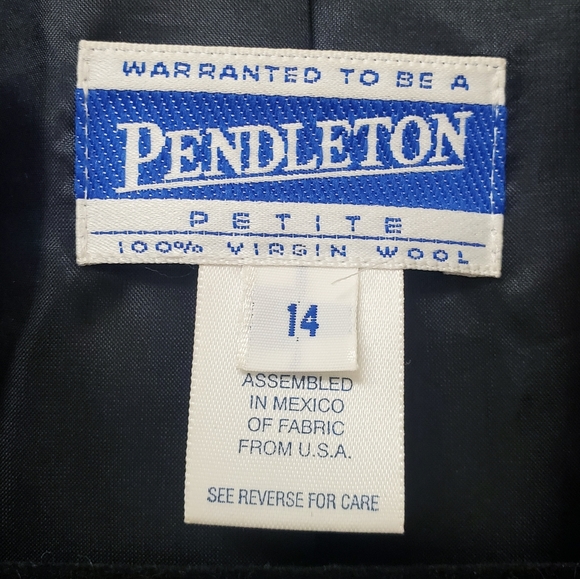 Vintage Pendleton 100% Wool Petite Plaid Blazer - Picture 6 of 9